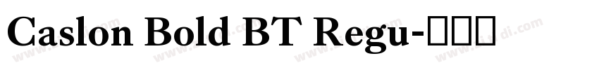 Caslon Bold BT Regu字体转换